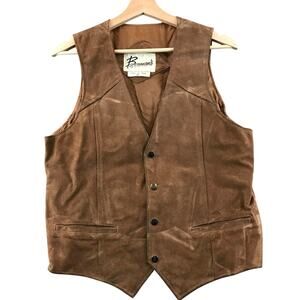 Vintage 70s 80s Bermans Suede Leather Vest size 40‎ (S)